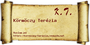 Körmöczy Terézia névjegykártya